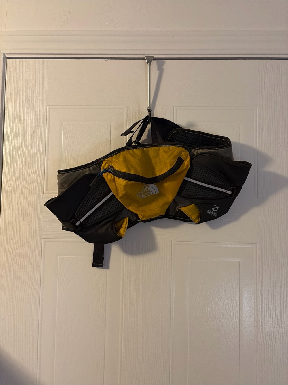 The North Face Flash Series Lumbar Pack Waist Fanny Pack Gray Yellow Hiking